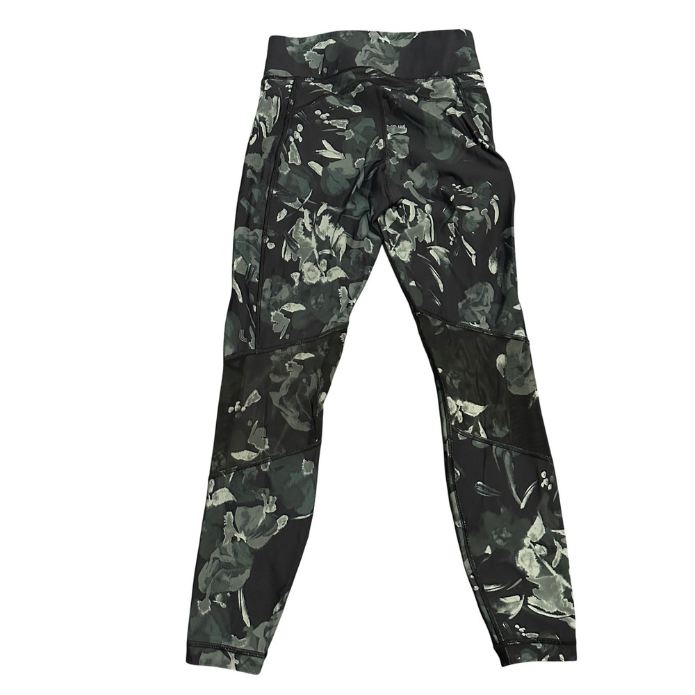 Lole‎ Women's Dark Floral Athletic Leggings Black Green XS Athleisure Gym Active - Picture 3 of 6